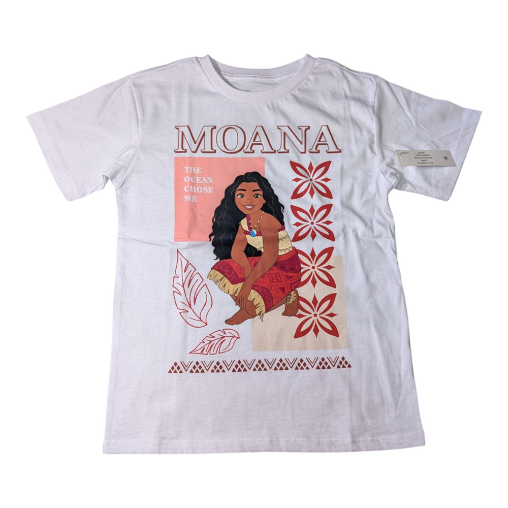 Moana Disney Kids Graphic T Shirt White Size S 6-6x NWT